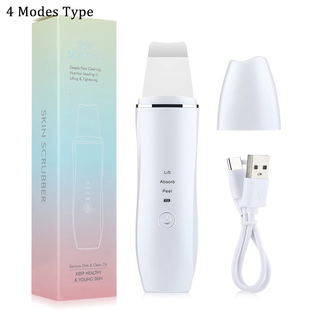 Ultrasonic Deep Cleansing Facial Spatula – Blackhead Exfoliating Shovel & EMS Lifting Device