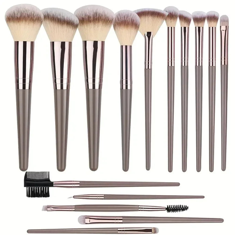 Premium Soft Fluffy Makeup Brush Set (3–20 Pcs) | Foundation, Eyeshadow & Kabuki Brushes