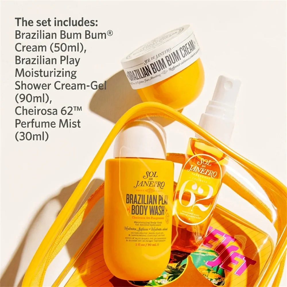 Sol de Janeiro Perfume Mist & Body Care Gift Set (62, 68, 59, 40 Options) | 30ml Mist, 90ml Shower Oil & 50ml Body Butter