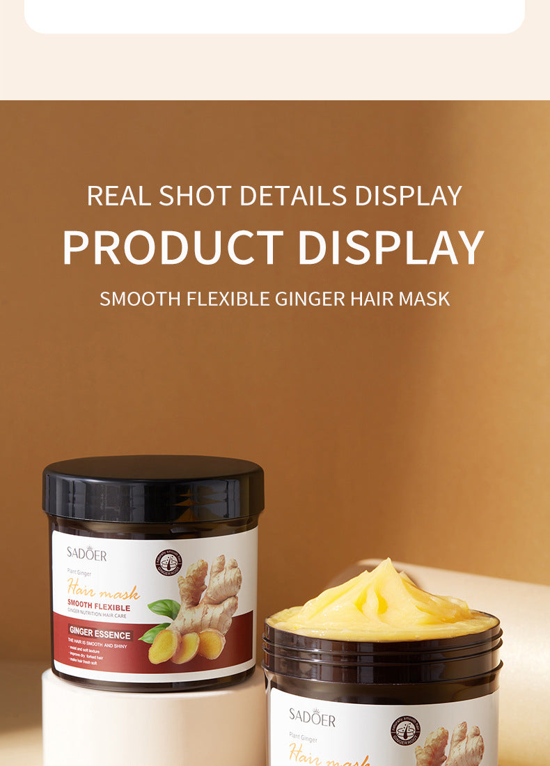 Ginger Keratin Hair Treatment Mask – Fast-Acting Restorative Cream for Soft & Shiny Hair