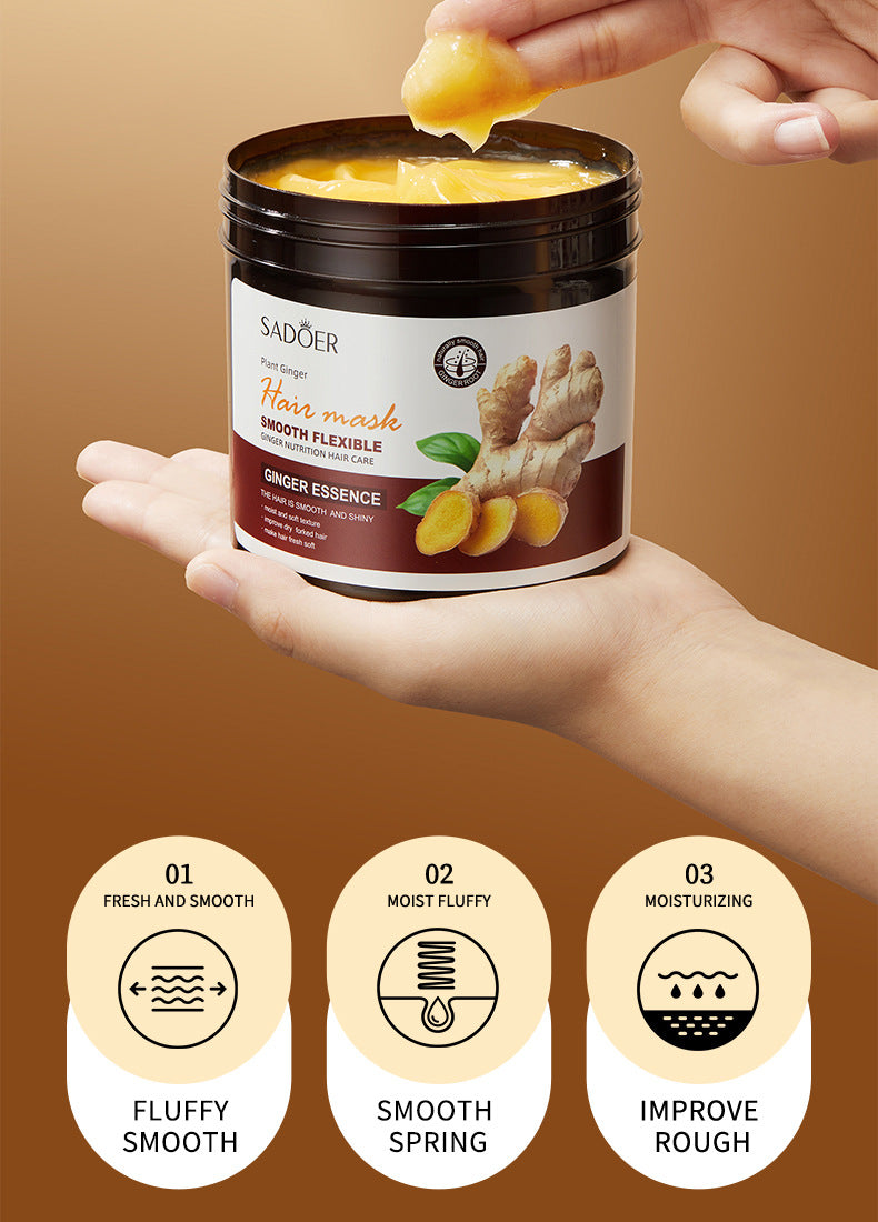 Ginger Keratin Hair Treatment Mask – Fast-Acting Restorative Cream for Soft & Shiny Hair