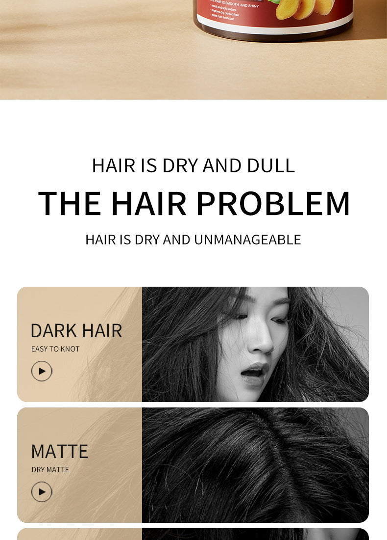 Ginger Keratin Hair Treatment Mask – Fast-Acting Restorative Cream for Soft & Shiny Hair