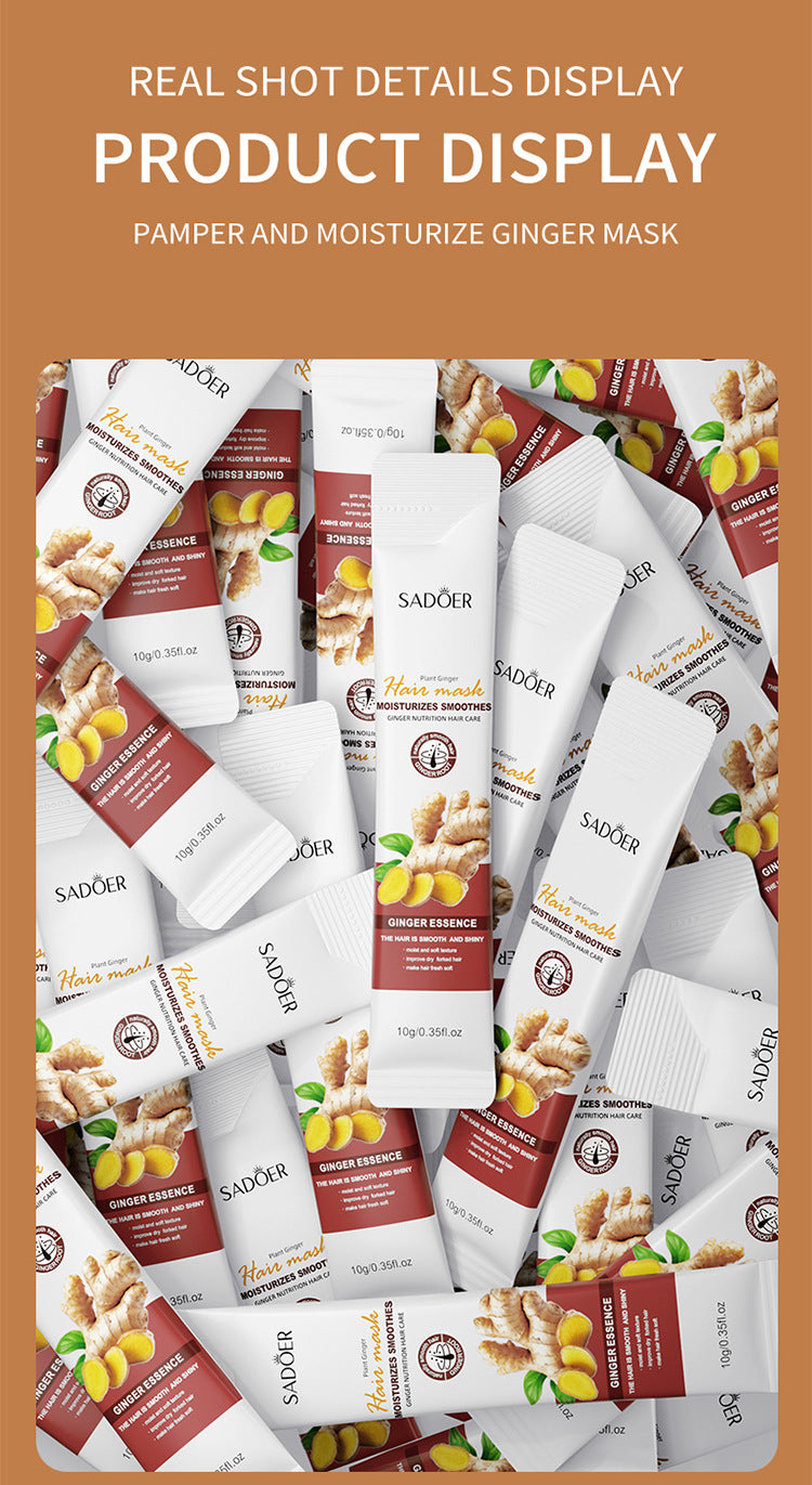 Ginger Keratin Hair Treatment Mask – Fast-Acting Restorative Cream for Soft & Shiny Hair