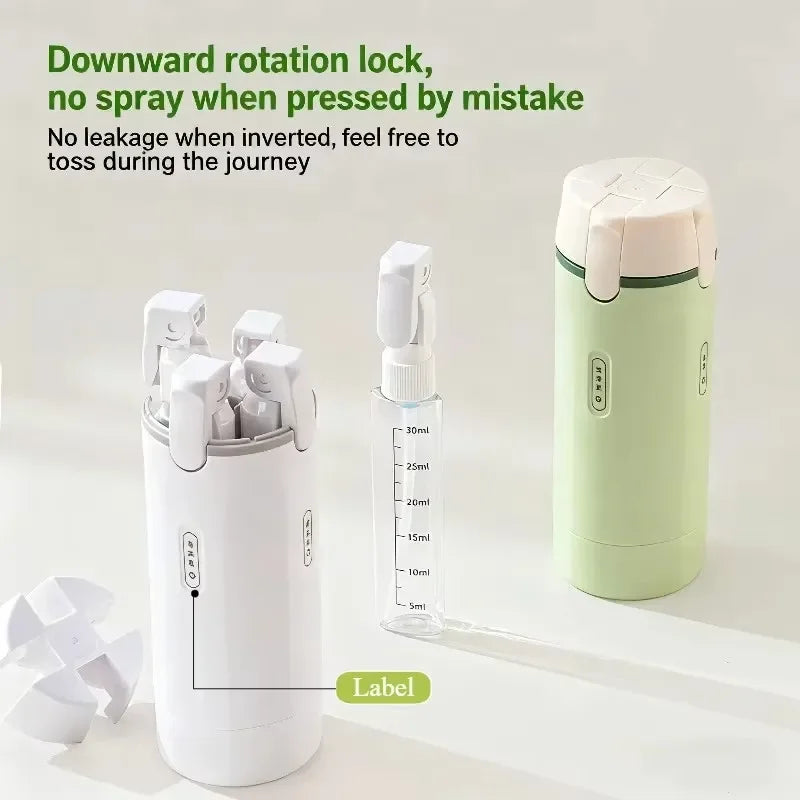 Portable Toiletries Container Set for Shampoo, Lotion & Soap (TSA Approved)