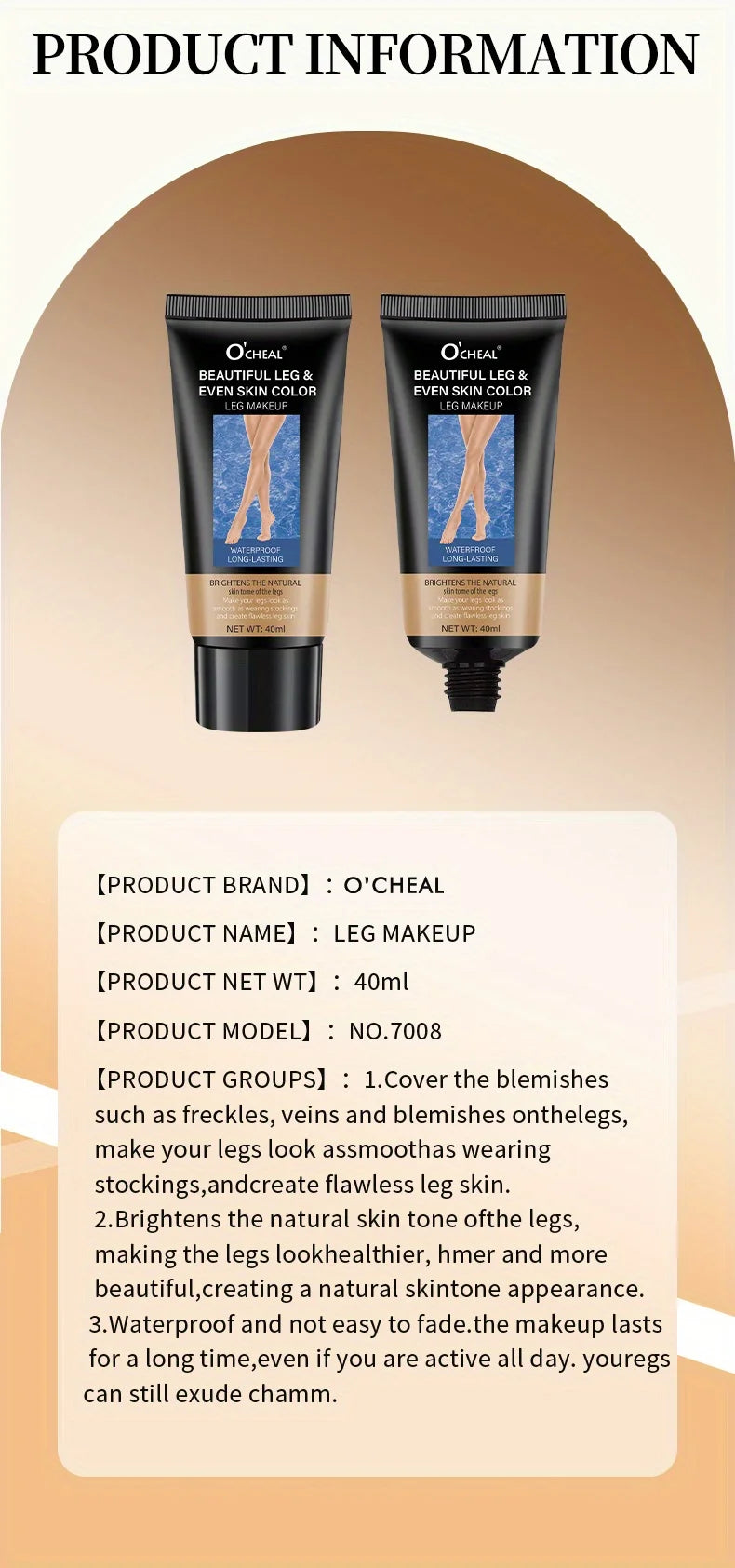 Full Coverage Waterproof Body Concealer Cream – Instant Flawless Skin, Tattoo & Blemish Cover for All Skin Types