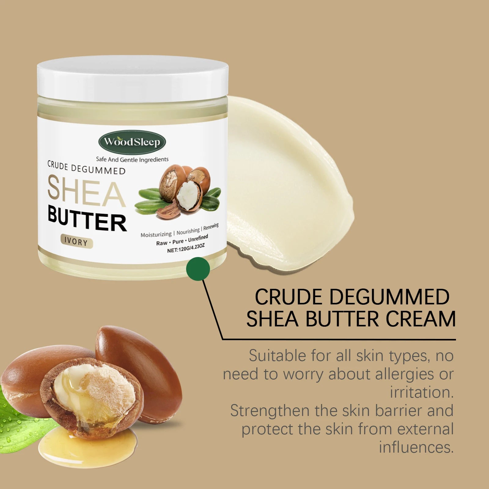 Shea Butter Multi-Purpose Nourishing Cream – Deep Hydration for Face, Hands & Body (120g)