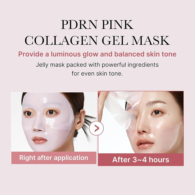 Pink Salmon Powder Collagen Hydrogel Mask – Deep Hydration & Firming Anti-Aging Care