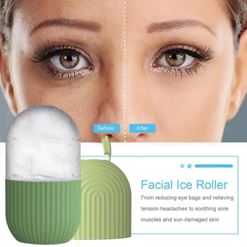 Silicone Ice Facial Roller for Reusable Skincare Treatment