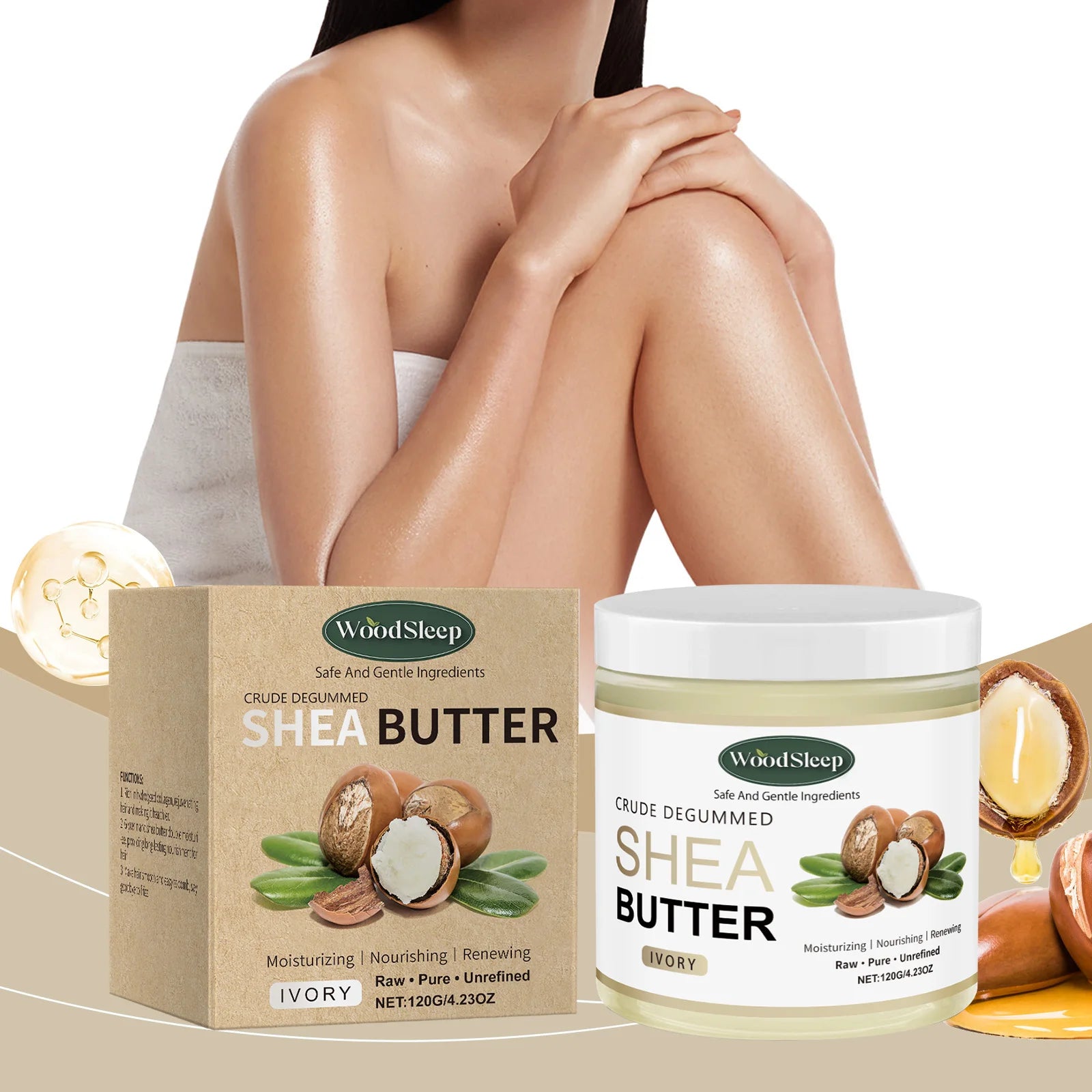 Shea Butter Multi-Purpose Nourishing Cream – Deep Hydration for Face, Hands & Body (120g)