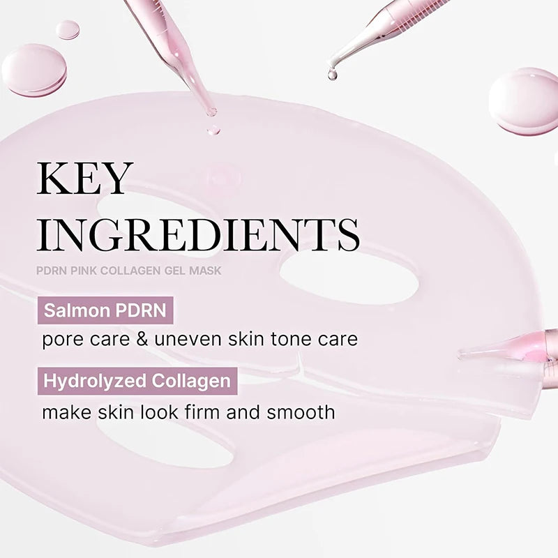 Pink Salmon Powder Collagen Hydrogel Mask – Deep Hydration & Firming Anti-Aging Care
