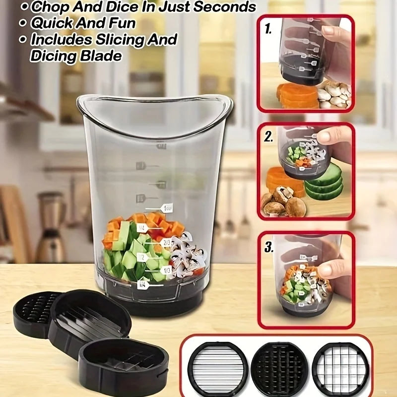 Multi-Purpose Produce Slicer Cup – Easy-Clean Salad & Food Prep Tool