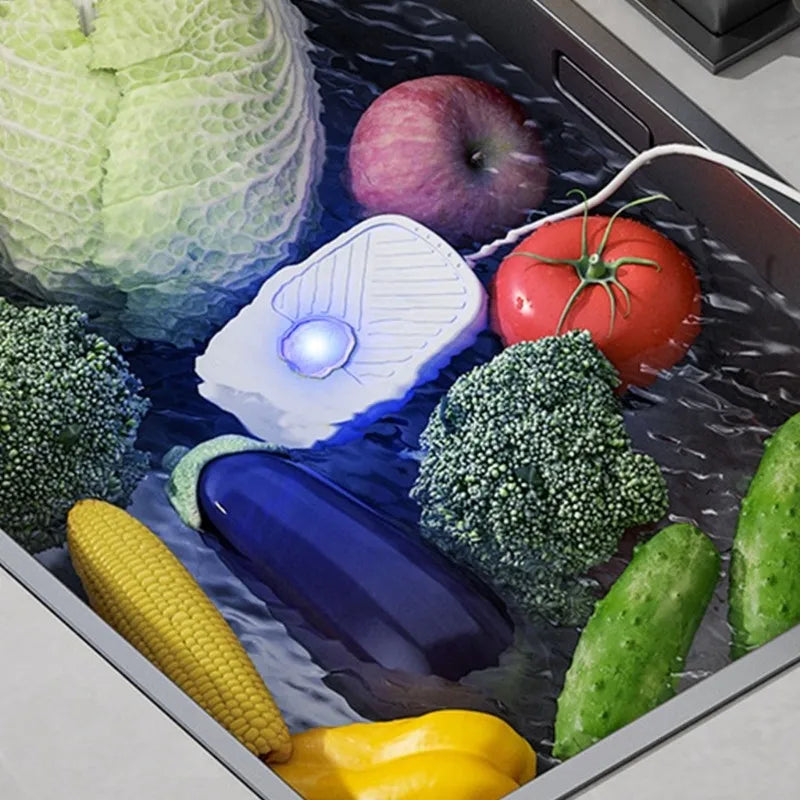 Ultrasonic Produce & Fruit Washer – IPX7 Waterproof Kitchen Cleaning Machine