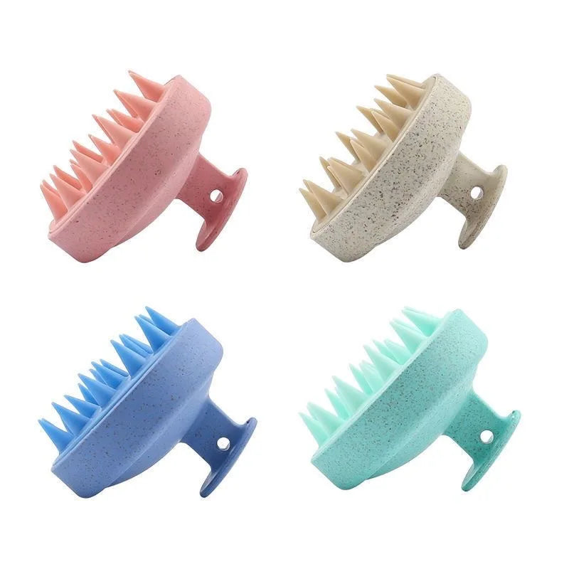 Soft Silicone Scalp & Body Massager – Deep Cleansing Shower Scrubber with Easy-Grip Handle
