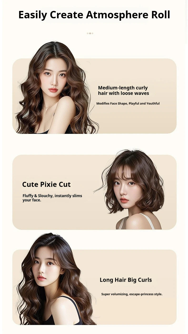 Professional Automatic Ceramic Hair Curler Wand with LED Display | Fast-Curling Long Barrel Iron