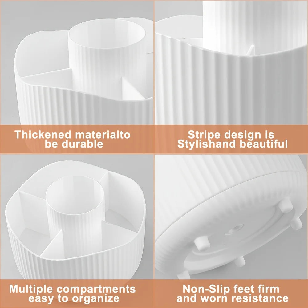 Desktop Rotating Makeup Organizer, Storage Box, Versatile Holder for Brushes, Office Supplies, Bathroom Dresser