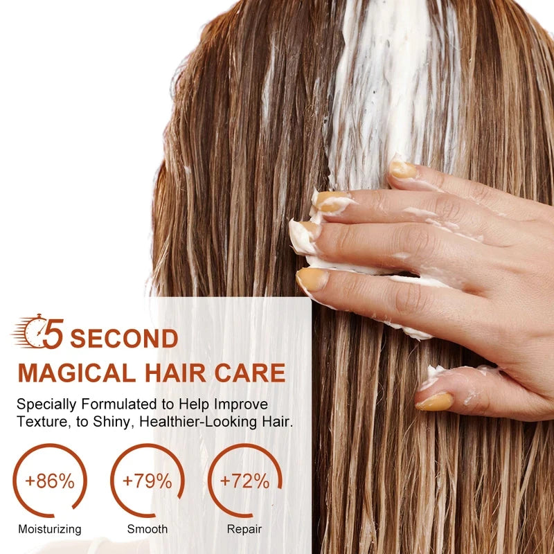 120ml Magical Keratin & Argan Oil Hair Mask – 5-Second Hydrating Treatment for Damaged Hair