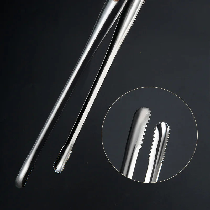 Stainless Steel Food Clip Tongs – Ergonomic Non-Slip Kitchen & Grill Utensil