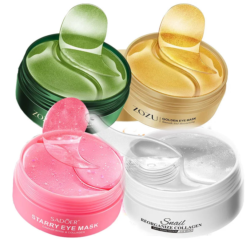 240Pcs (120 Pairs) Collagen Gel Eye Patches | Hyaluronic Acid, Gold, Seaweed & Cucumber