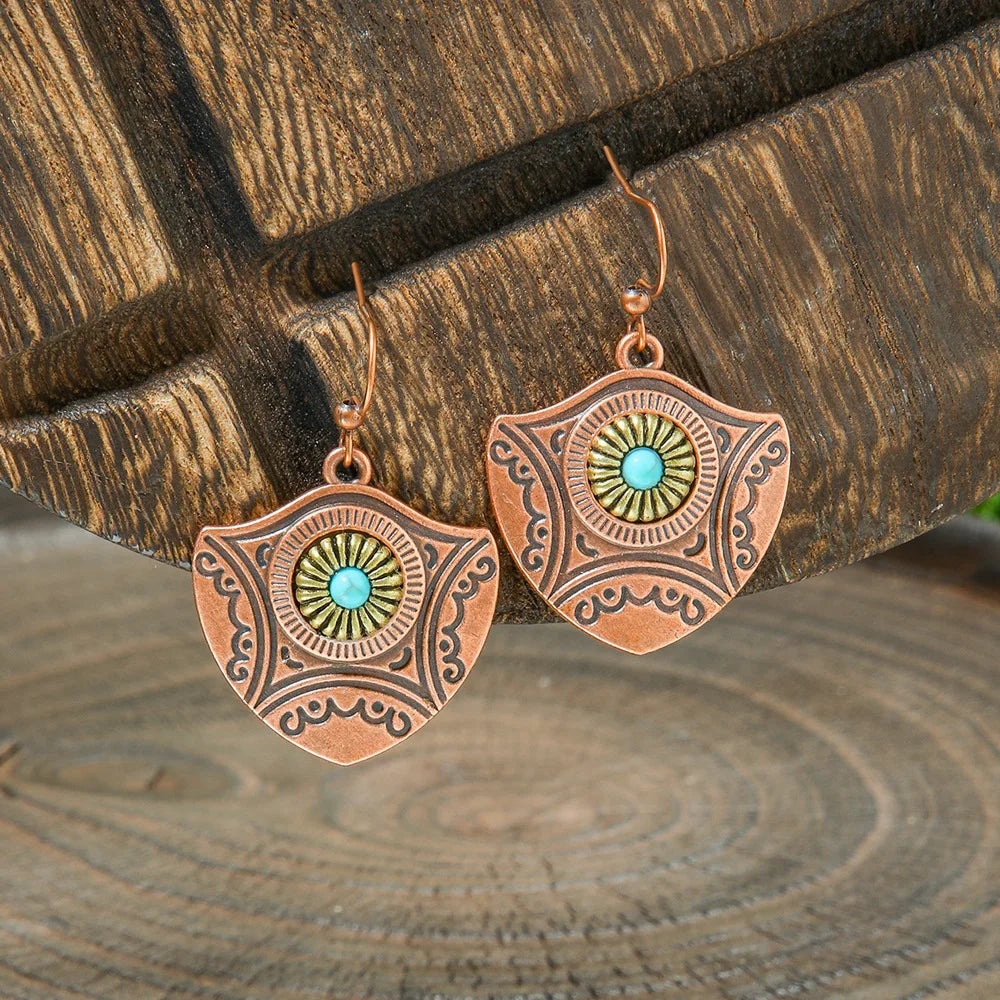 Ethnic Vintage Brown Dangle Earrings | 22 Bohemian Styles