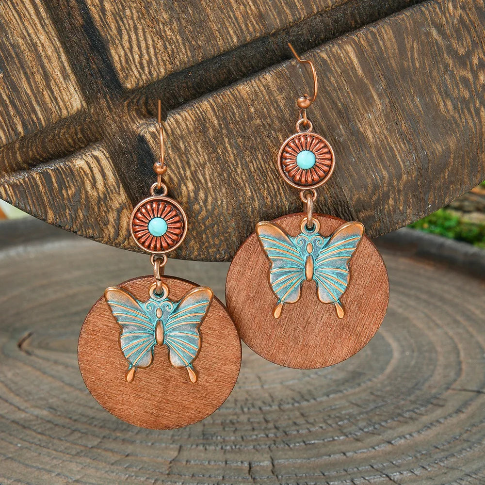 Ethnic Vintage Brown Dangle Earrings | 22 Bohemian Styles