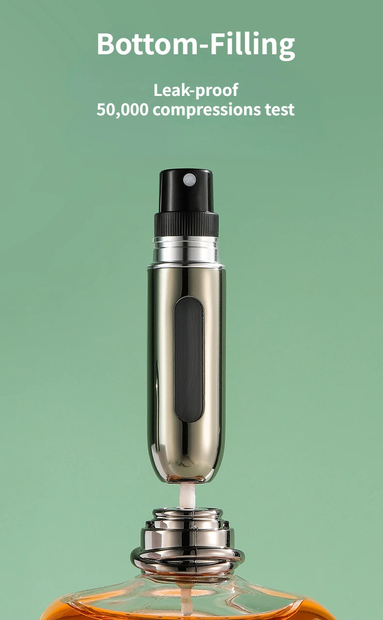 5ml Mini Portable Bottom-Fill Refillable Perfume Atomizer | Travel Spray Bottle