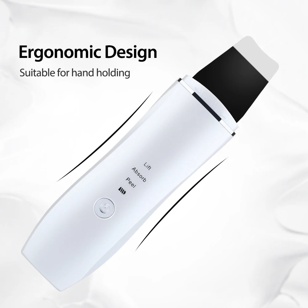 Ultrasonic Deep Cleansing Facial Spatula – Blackhead Exfoliating Shovel & EMS Lifting Device