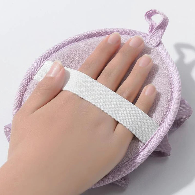 Ergonomic PE Bath Scrubber Sponge Deep Cleansing & Exfoliating Body Mesh Scrubber for Smooth Skin