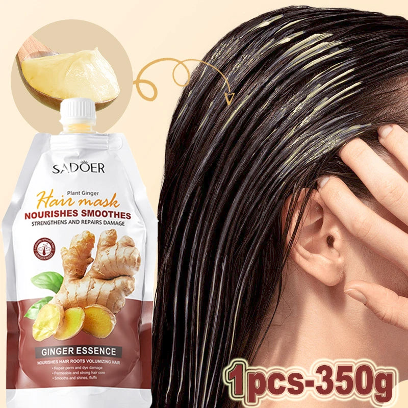 Ginger Keratin Hair Treatment Mask – Fast-Acting Restorative Cream for Soft & Shiny Hair