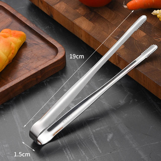 Stainless Steel Food Clip Tongs – Ergonomic Non-Slip Kitchen & Grill Utensil