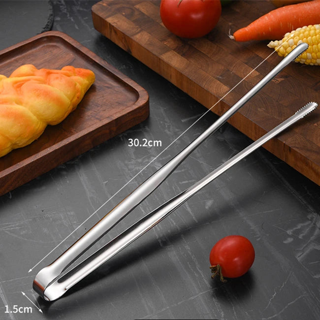 Stainless Steel Food Clip Tongs – Ergonomic Non-Slip Kitchen & Grill Utensil