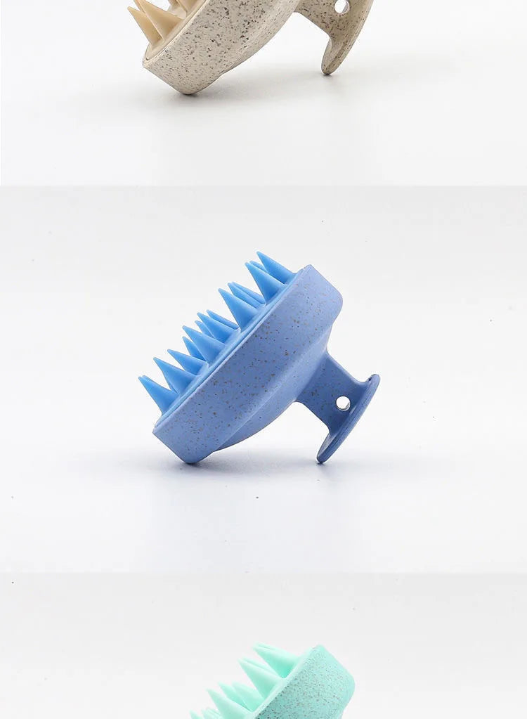 Soft Silicone Scalp & Body Massager – Deep Cleansing Shower Scrubber with Easy-Grip Handle