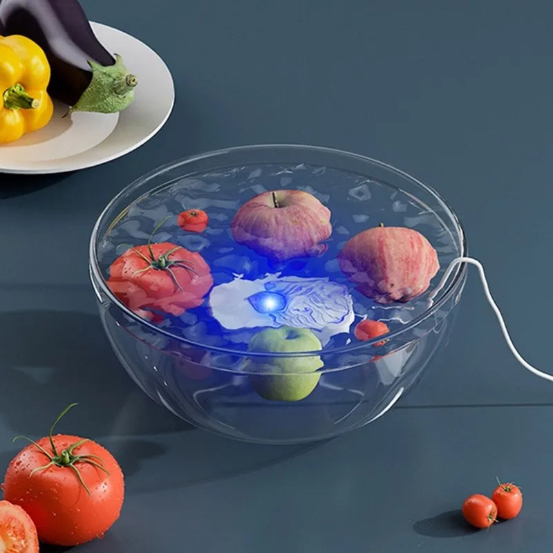 Ultrasonic Produce & Fruit Washer – IPX7 Waterproof Kitchen Cleaning Machine