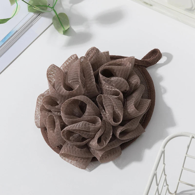 Ergonomic PE Bath Scrubber Sponge Deep Cleansing & Exfoliating Body Mesh Scrubber for Smooth Skin