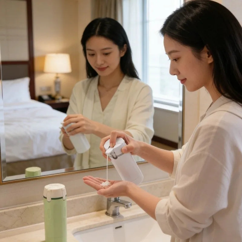 Portable Toiletries Container Set for Shampoo, Lotion & Soap (TSA Approved)