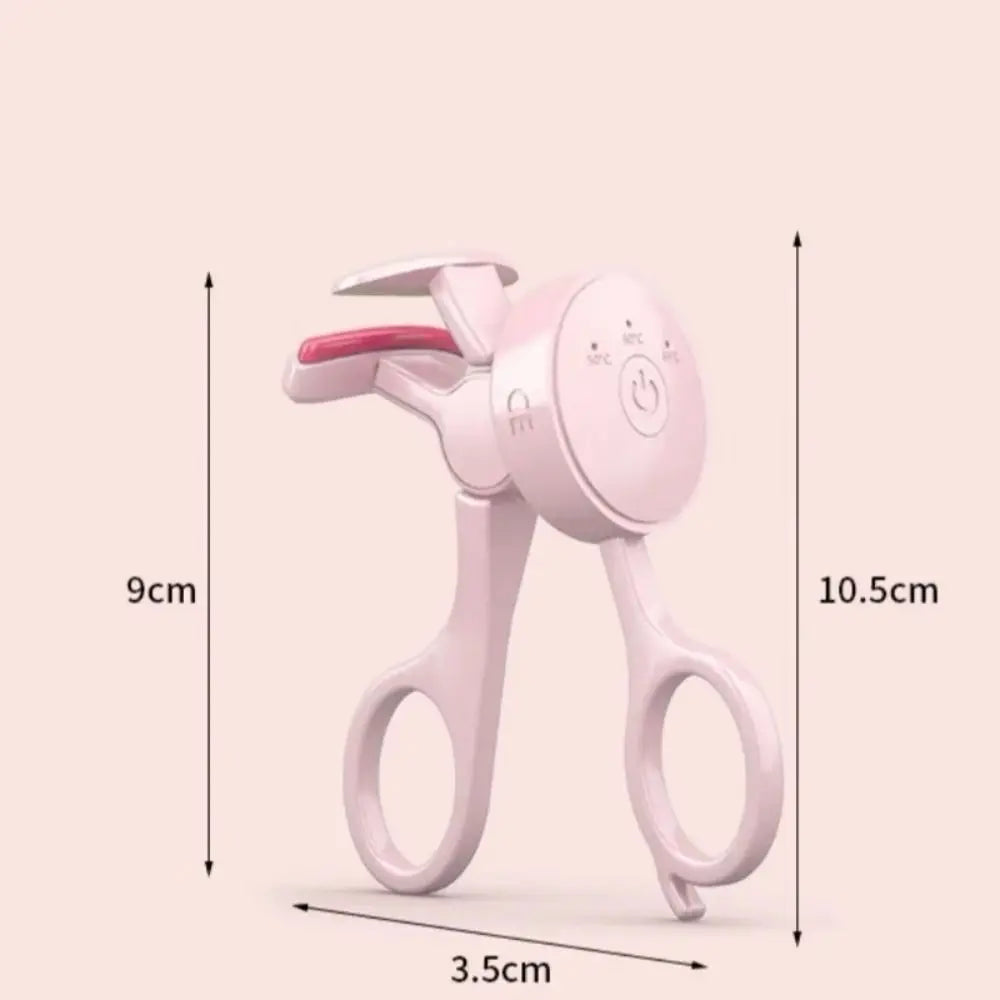 Portable Electric Heated Eyelash Curler – Safe Silicone Pad & Long-Lasting Lift