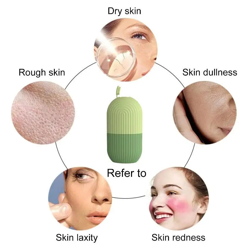 Silicone Ice Facial Roller for Reusable Skincare Treatment