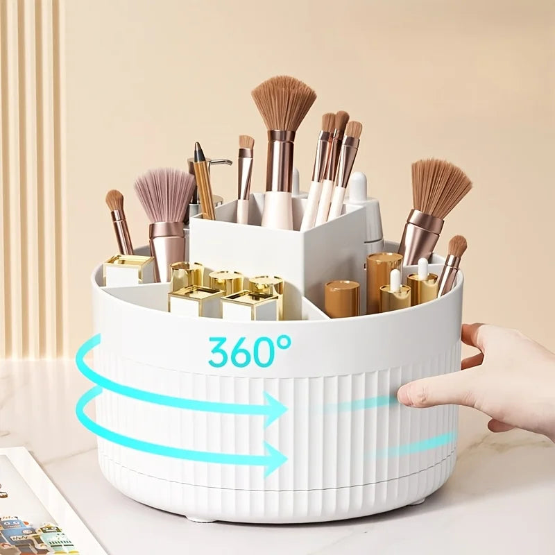 Desktop Rotating Makeup Organizer, Storage Box, Versatile Holder for Brushes, Office Supplies, Bathroom Dresser