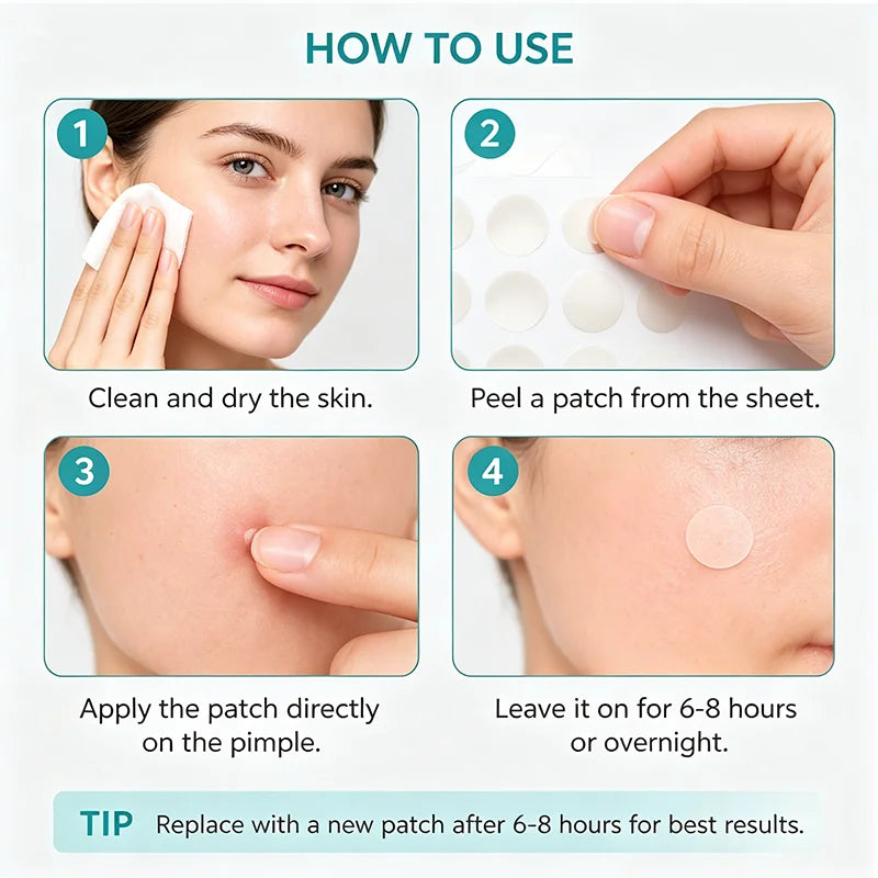 360Pcs Invisible Hydrocolloid Acne Patches – Breathable Blemish & Spot Healing Cover