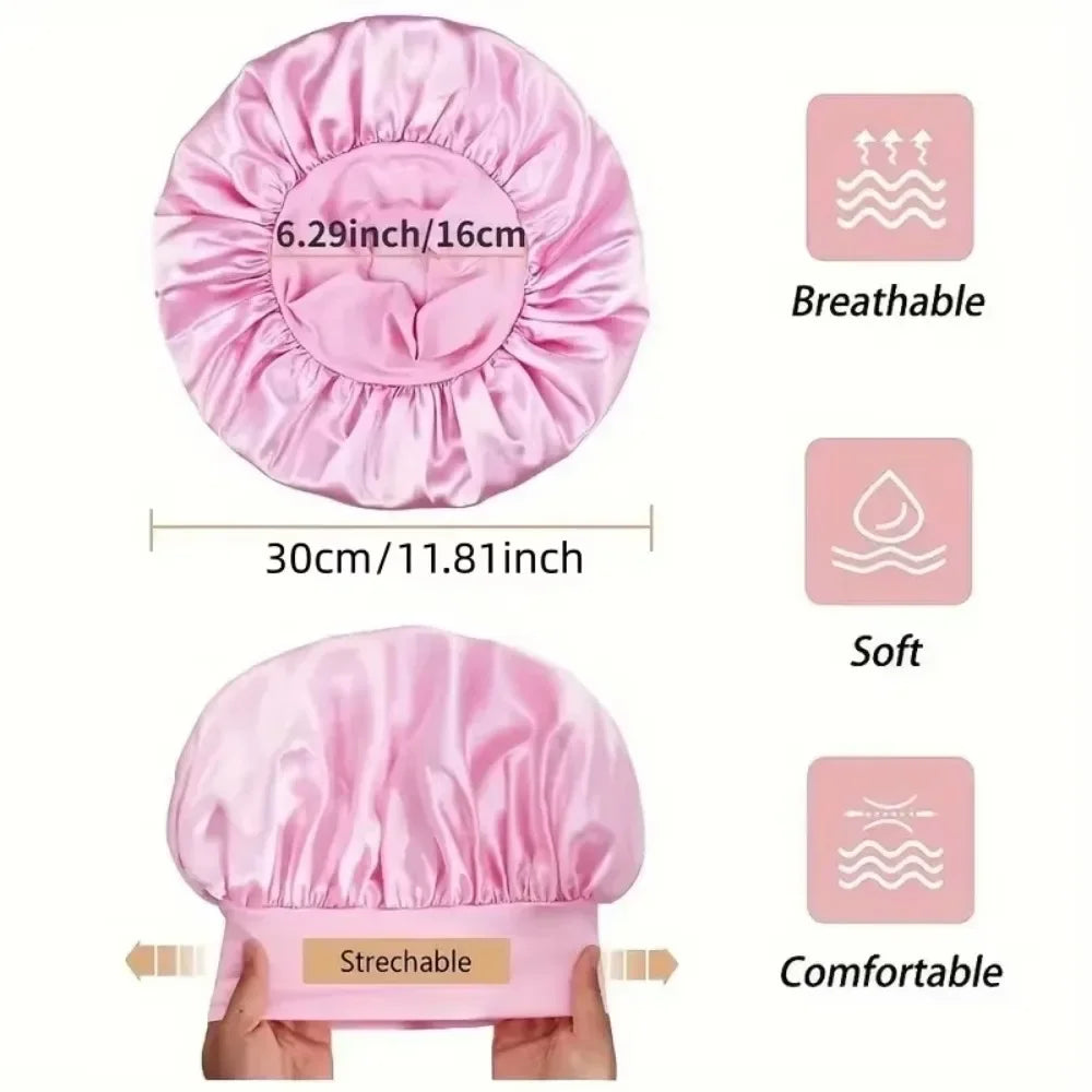 Heatless Curling Rod Night Cap & Headband Set | Soft Sleep Curlers for Heat-Free Waves