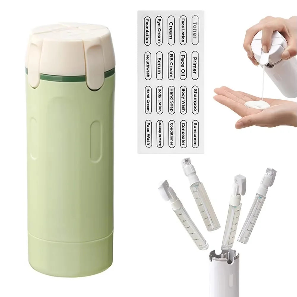 Portable Toiletries Container Set for Shampoo, Lotion & Soap (TSA Approved)