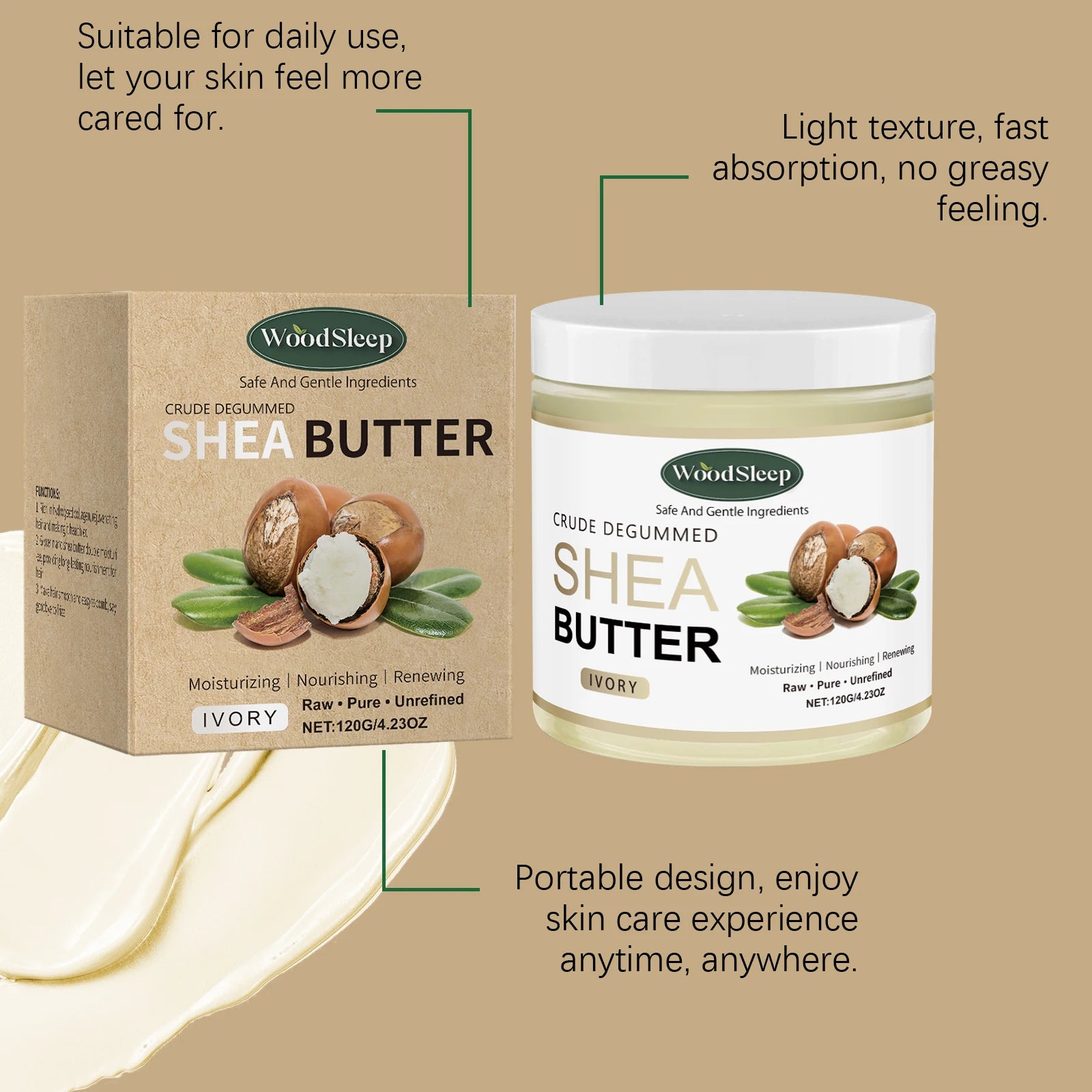 Shea Butter Multi-Purpose Nourishing Cream – Deep Hydration for Face, Hands & Body (120g)