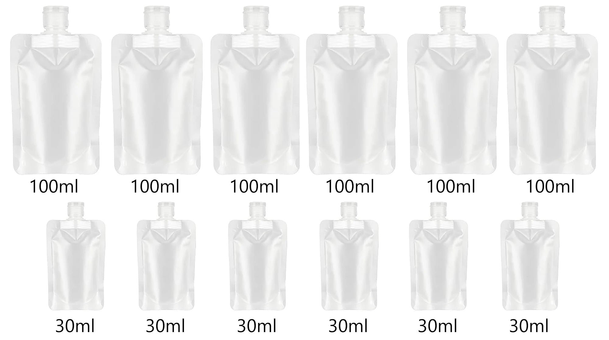 Thickened Refillable Travel Lotion Pouches – Leak-Proof Portable Cosmetic & Shampoo Squeeze Bags