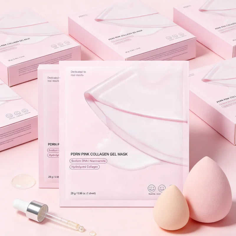 Pink Salmon Powder Collagen Hydrogel Mask – Deep Hydration & Firming Anti-Aging Care