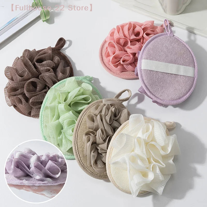 Ergonomic PE Bath Scrubber Sponge Deep Cleansing & Exfoliating Body Mesh Scrubber for Smooth Skin