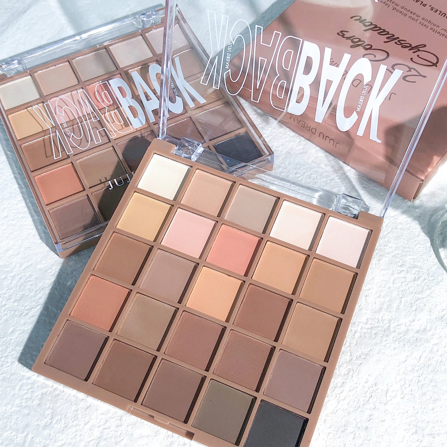 Matte brown nude eyeshadow palette in 25 colors,  waterproof and sweatproof