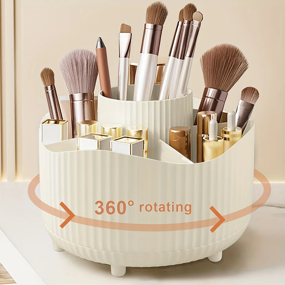 Desktop Rotating Makeup Organizer, Storage Box, Versatile Holder for Brushes, Office Supplies, Bathroom Dresser