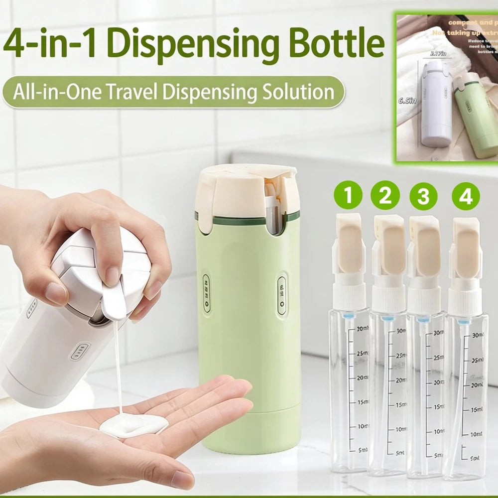 Portable Toiletries Container Set for Shampoo, Lotion & Soap (TSA Approved)