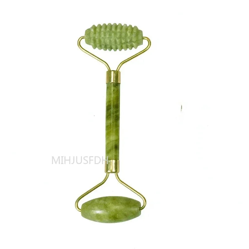 Natural Jade Roller & Gua Sha Set | Facial Massager & Anti-Wrinkle Lifting Tools