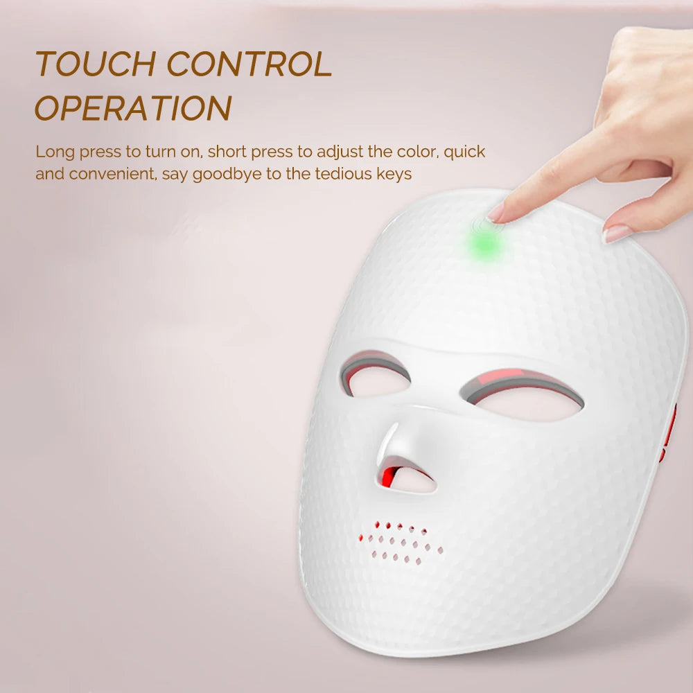 Wireless 7-Color LED Light Therapy Face Mask | Photon Skin Rejuvenation Tool