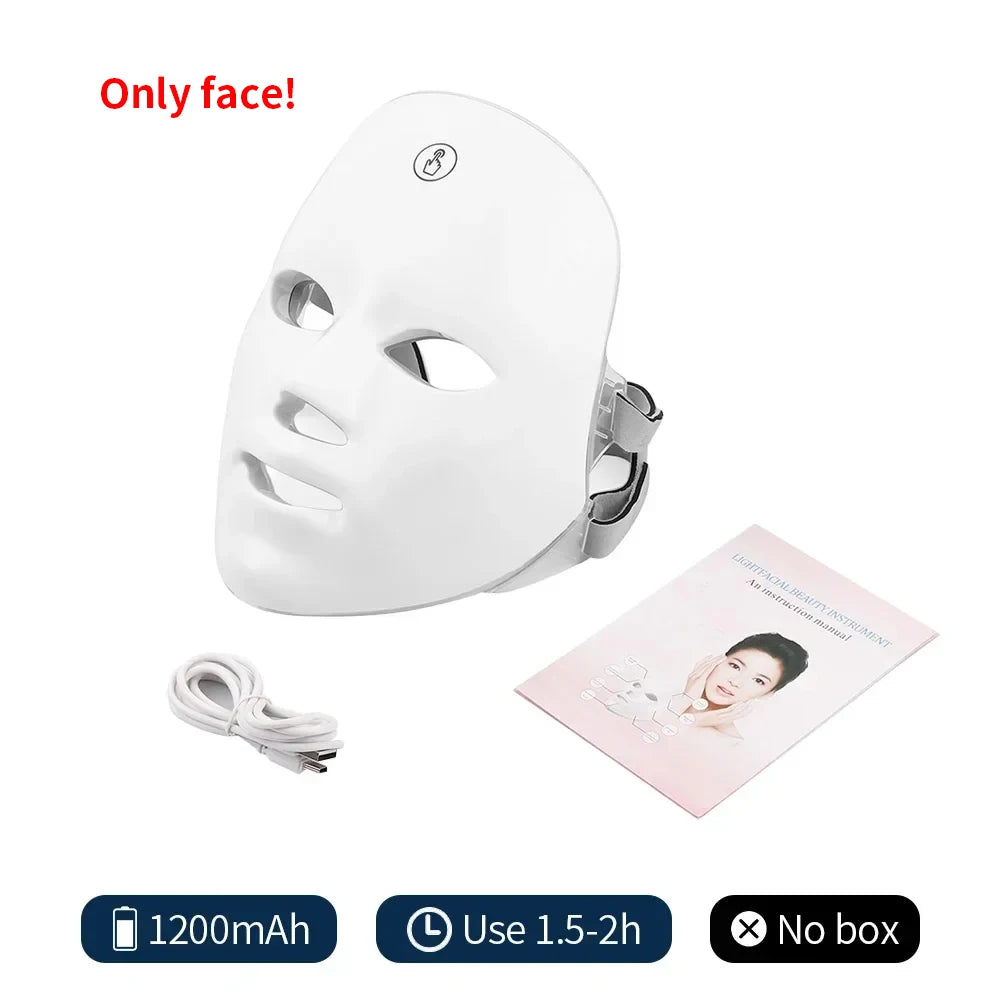 Wireless 7-Color LED Light Therapy Face Mask | Photon Skin Rejuvenation Tool